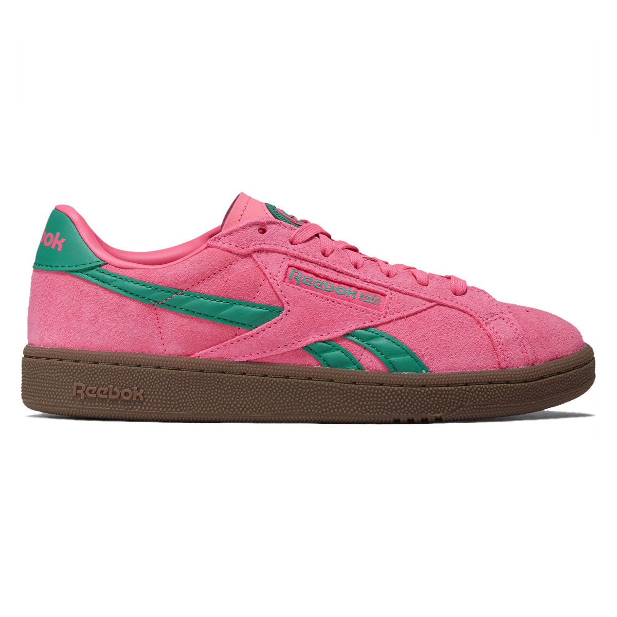 Reebok Womens Club C Grounds UK Shoes - Atomic Pink/Upgrade Green/Gum image 1