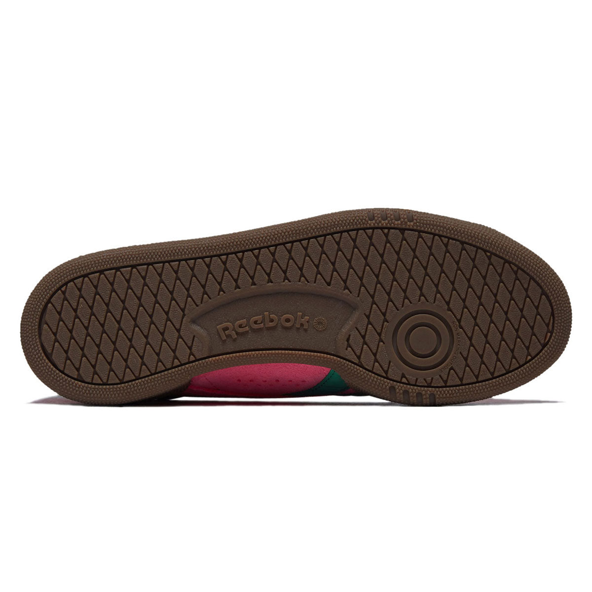 Reebok Womens Club C Grounds UK Shoes - Atomic Pink/Upgrade Green/Gum image 4