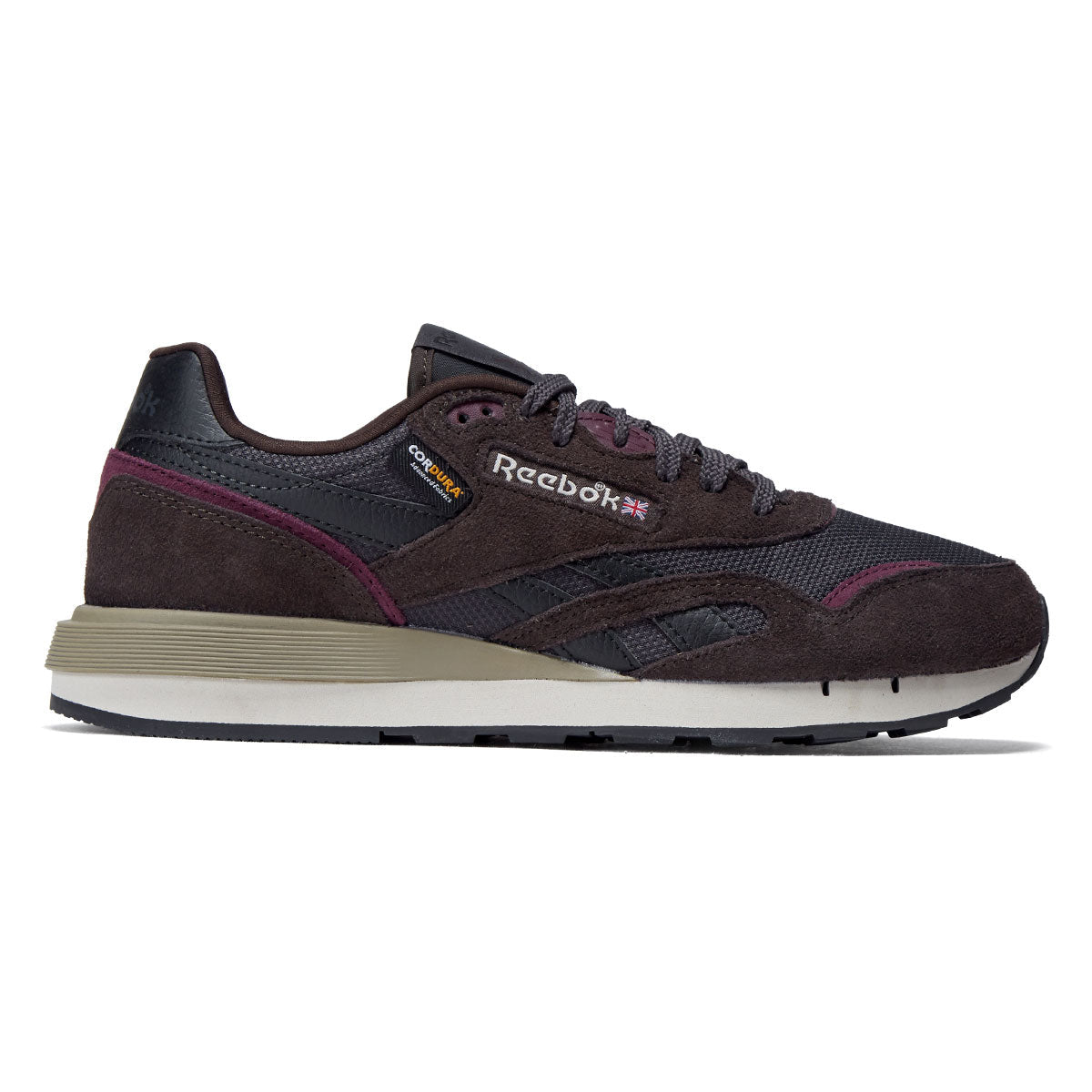 Reebok Classic Nylon 89 Shoes - Washed Black/Black/Black Cherry image 1