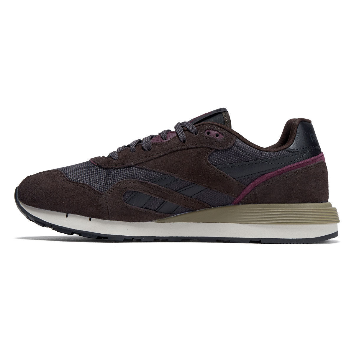 Reebok Classic Nylon 89 Shoes - Washed Black/Black/Black Cherry image 2