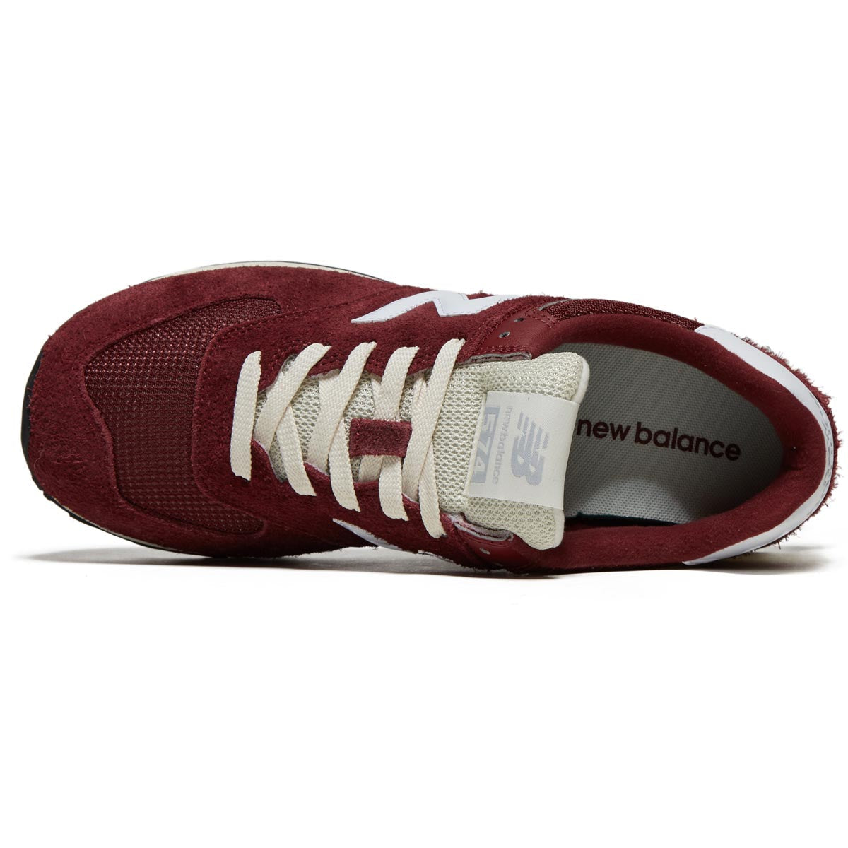 New Balance 574 Shoes - Classic Crimson/White/Angora image 3