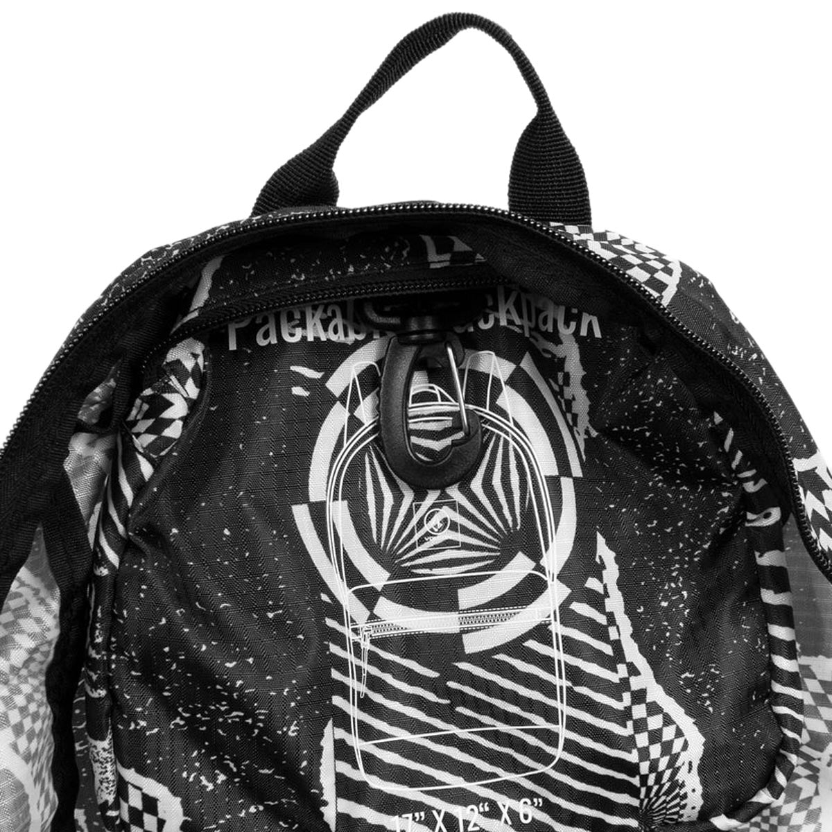 Volcom Bt Packable Backpack - Black/White image 4