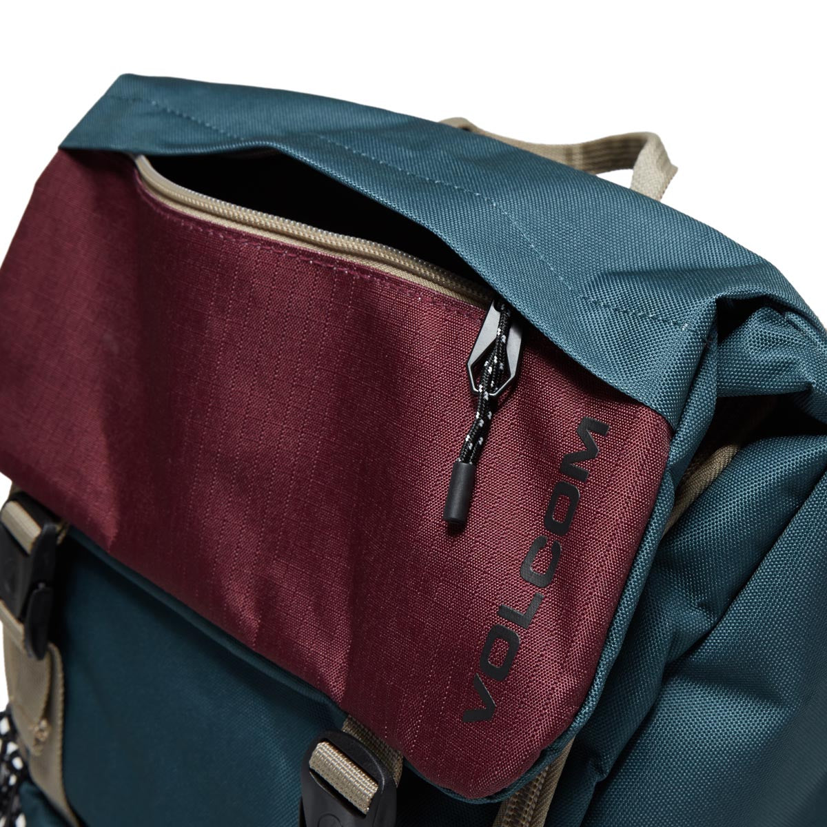 Volcom Charter Fold-over Backpack - Blue/Maroon image 4