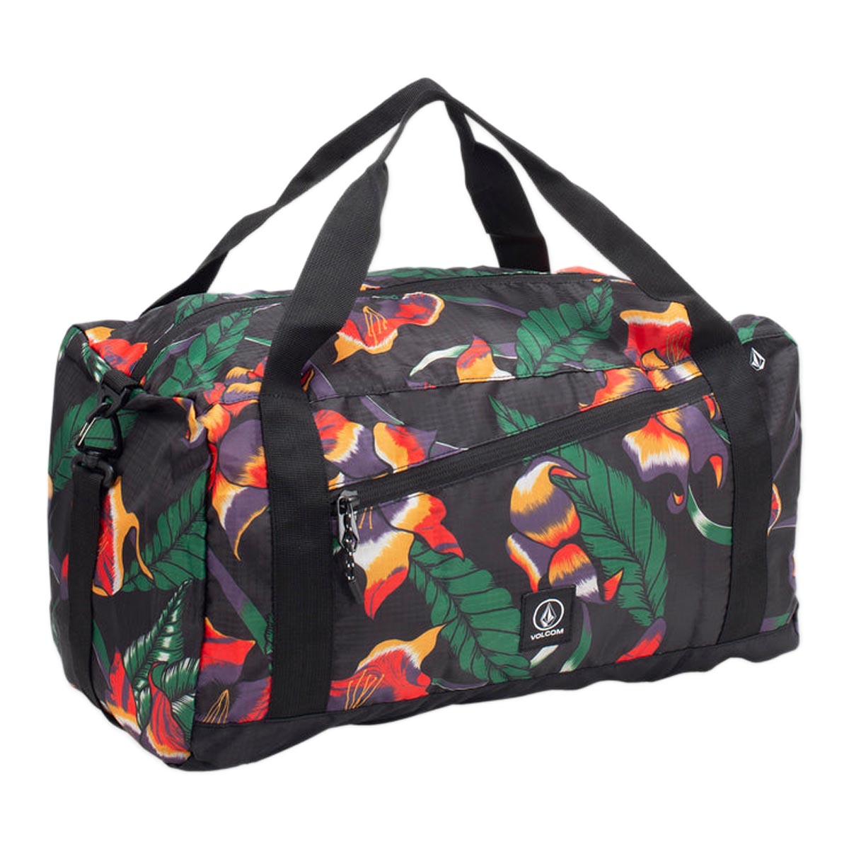 Volcom Bt Packable Duffle Bag - Black Floral Print image 1