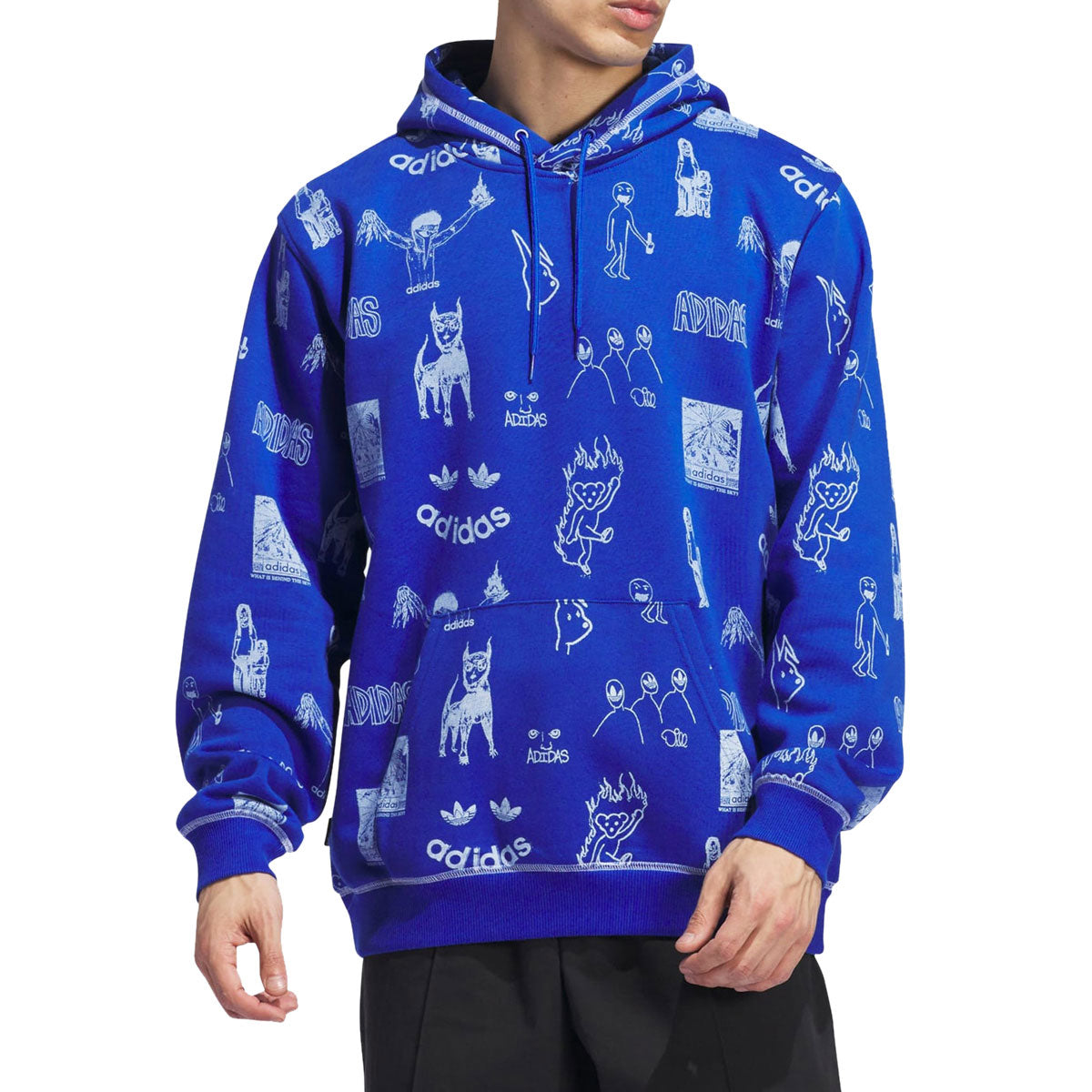 Adidas Dill Print Hoodie - Royal Blue/White image 1