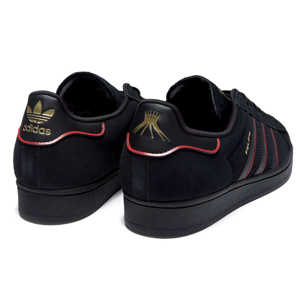 Adidas Superstar Adv x Felipe Gustavo Shoes - Black/Scarlet/Gold image 5