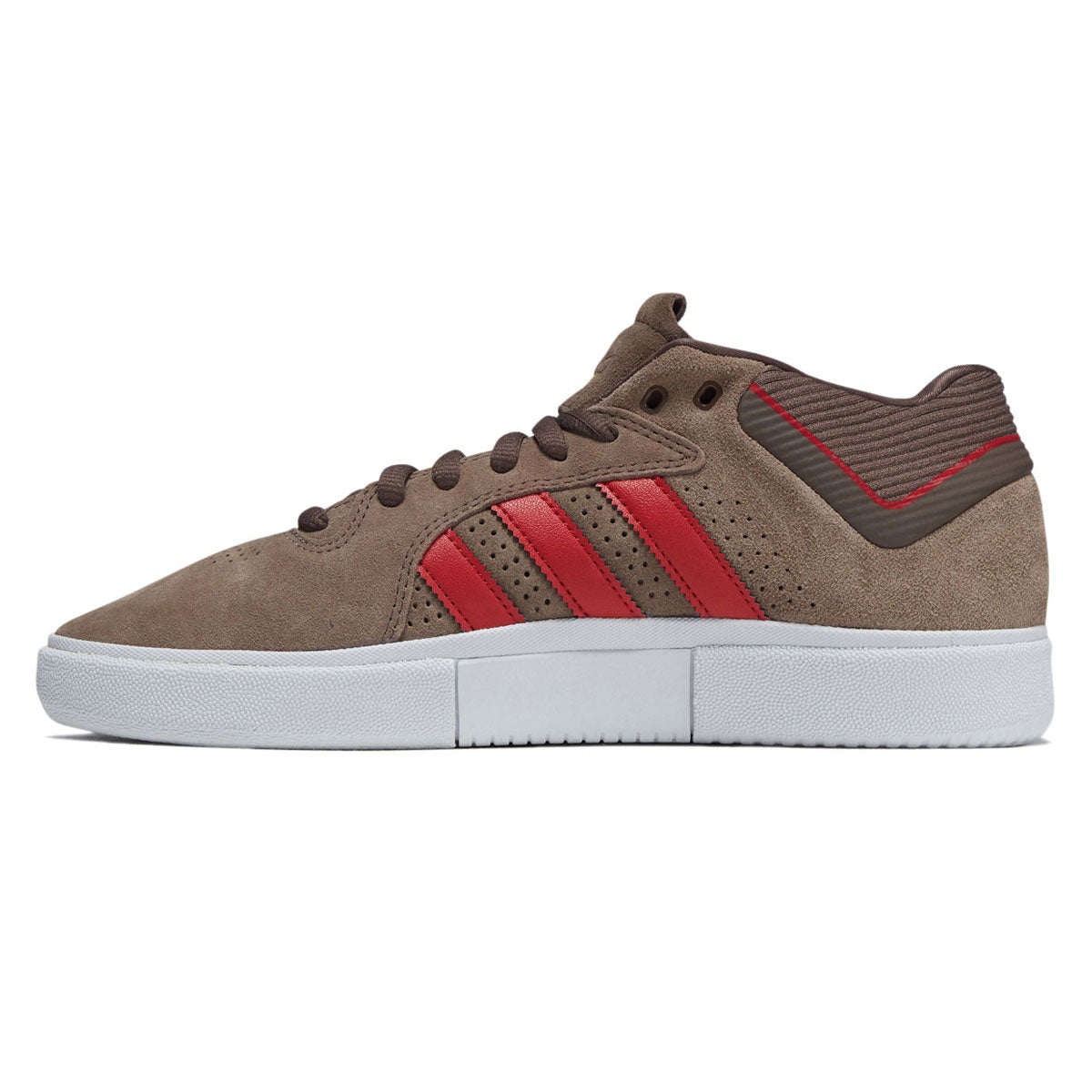 Adidas Tyshawn Shoes - Earth Strata/Collegiate Red/Ftwr White image 2