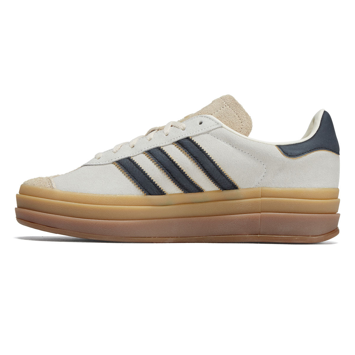 Adidas Womens Gazelle Bold Shoes - Cream White/Core Black/Sand Strata image 2