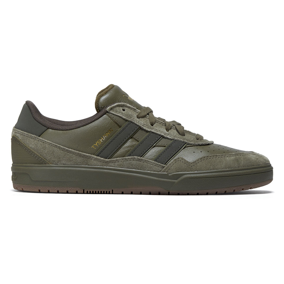 Adidas Tyshawn II Shoes - Olive Strata/Shadow Olive/Gum image 1