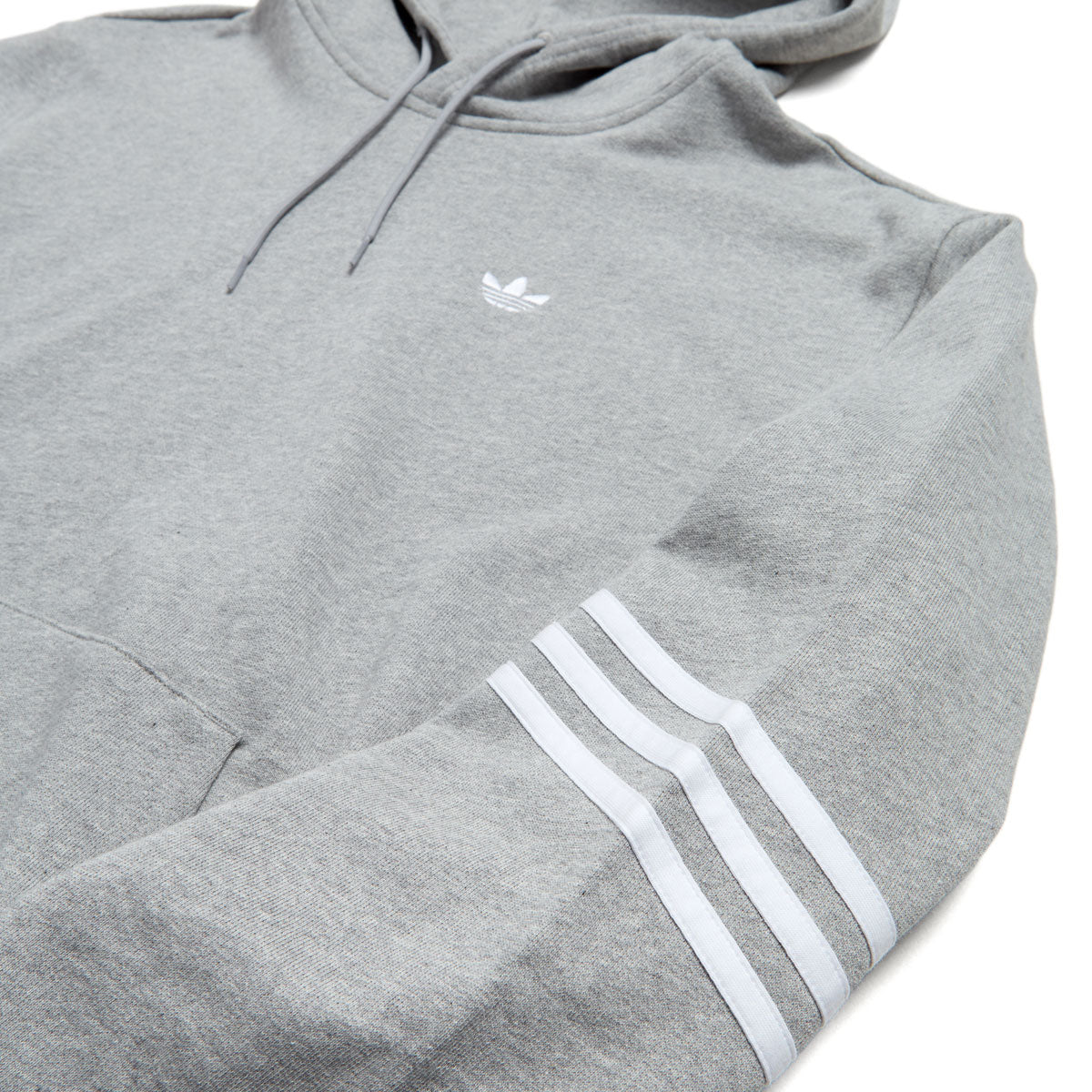 Adidas Classic Hoodie - Medium Grey Heather/White image 4