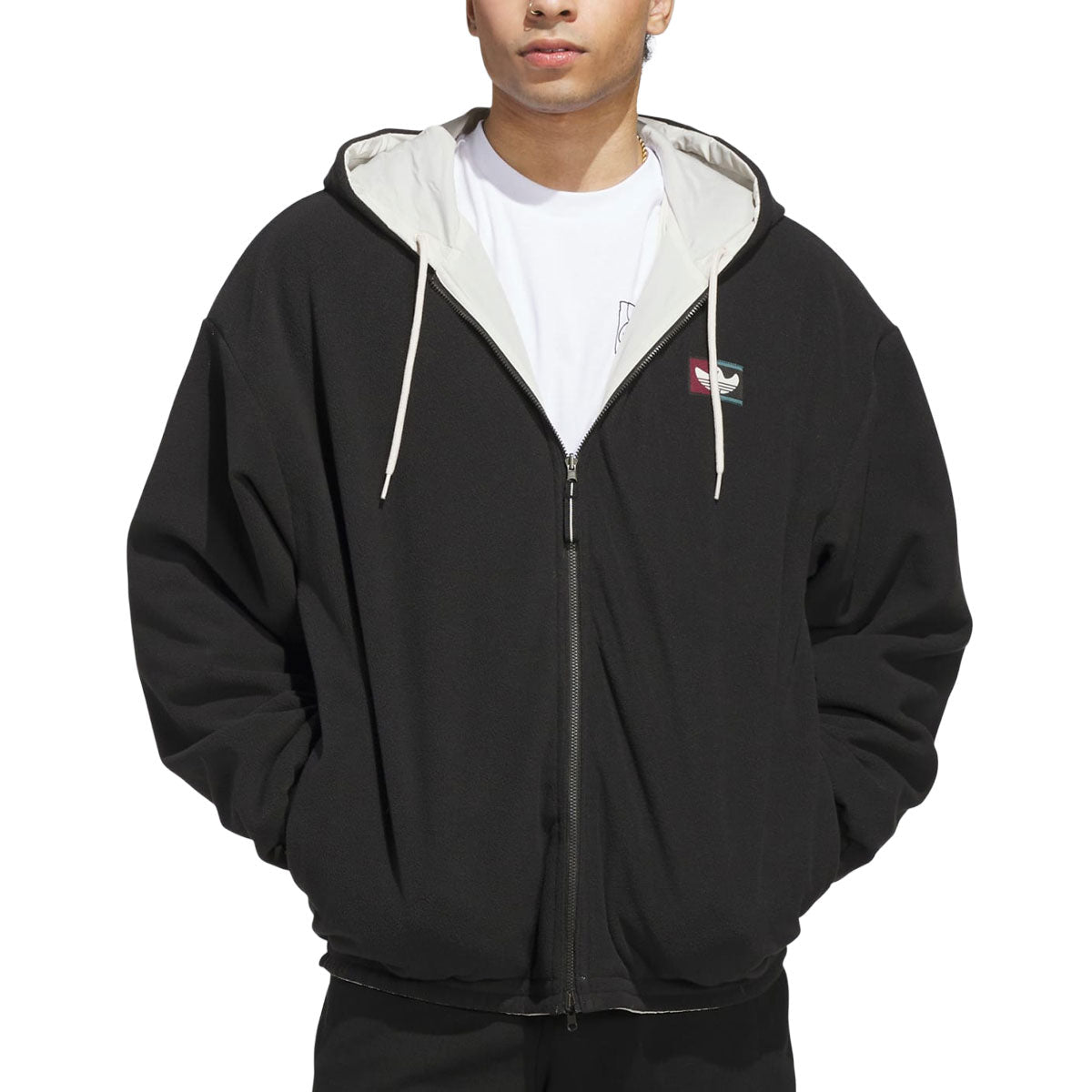 Adidas Shmoofoil Reversible Warmup Jacket - Aluminum/Black image 3