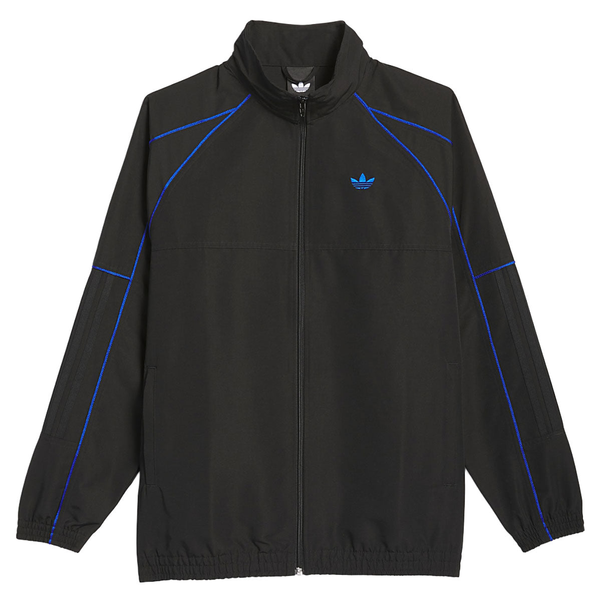 Adidas Skate Gazelle Premiere Track Jacket - Black/White/Royal Blue image 1