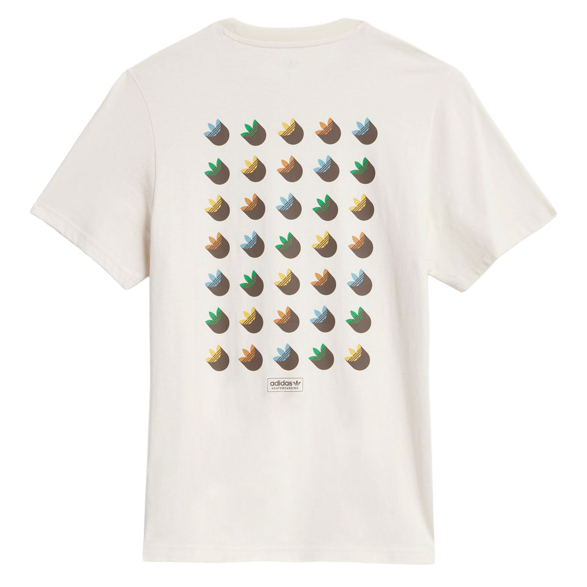 Adidas Skate Trefoil Shadow T-Shirt - Wonder White/Rust Orange image 2