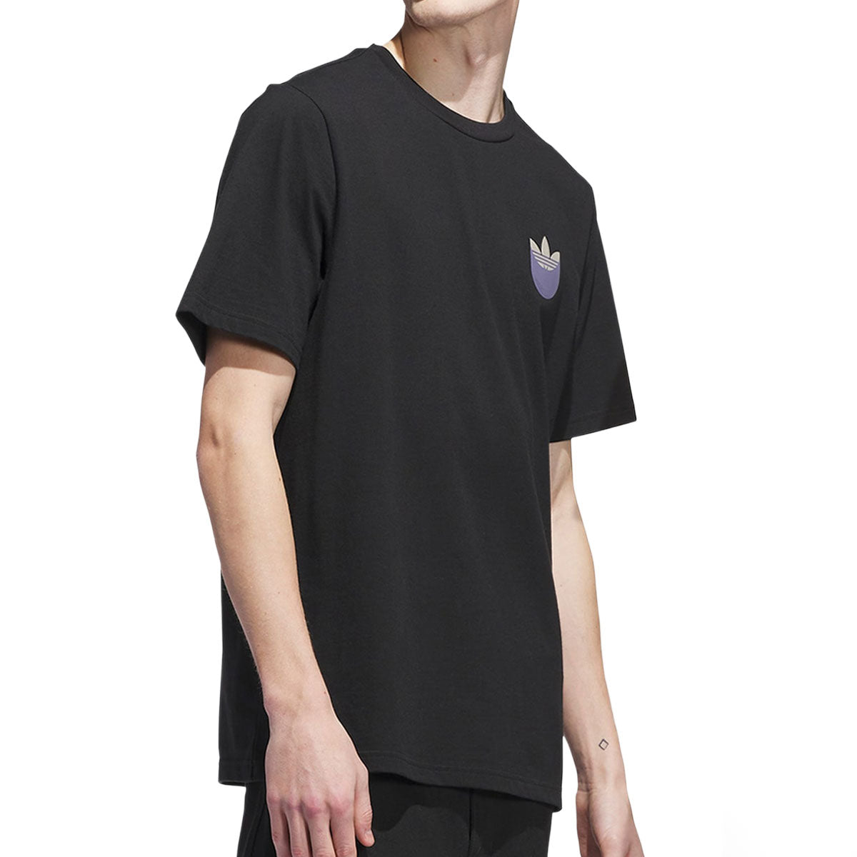 Adidas Skate Trefoil Shadow T-Shirt - Black/Olive Strata image 3