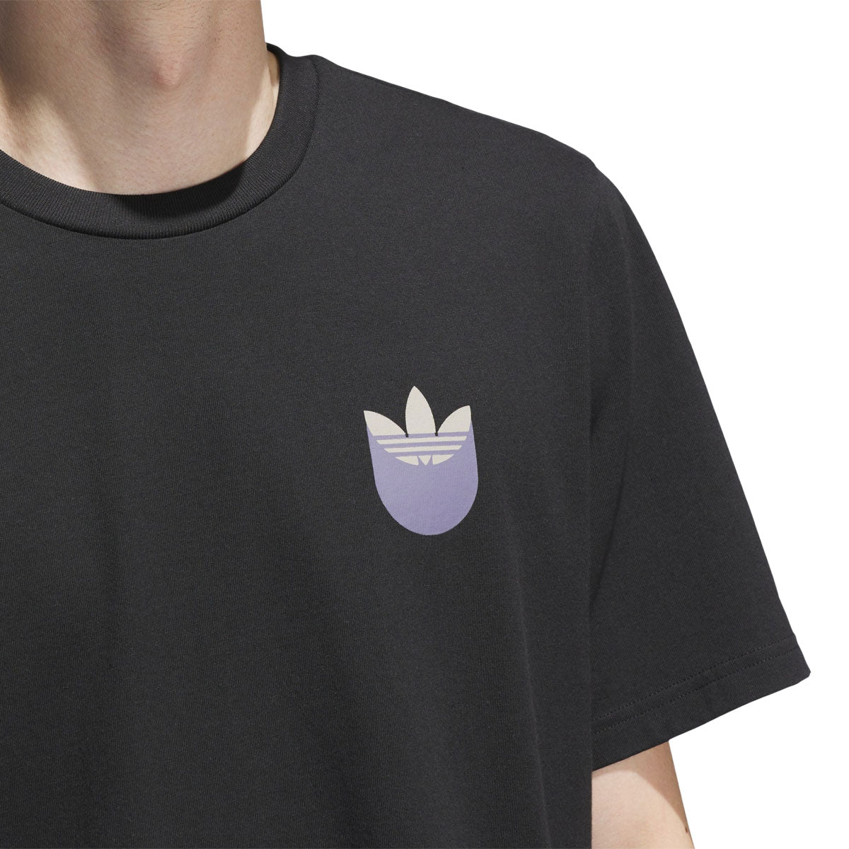 Adidas Skate Trefoil Shadow T-Shirt - Black/Olive Strata image 5
