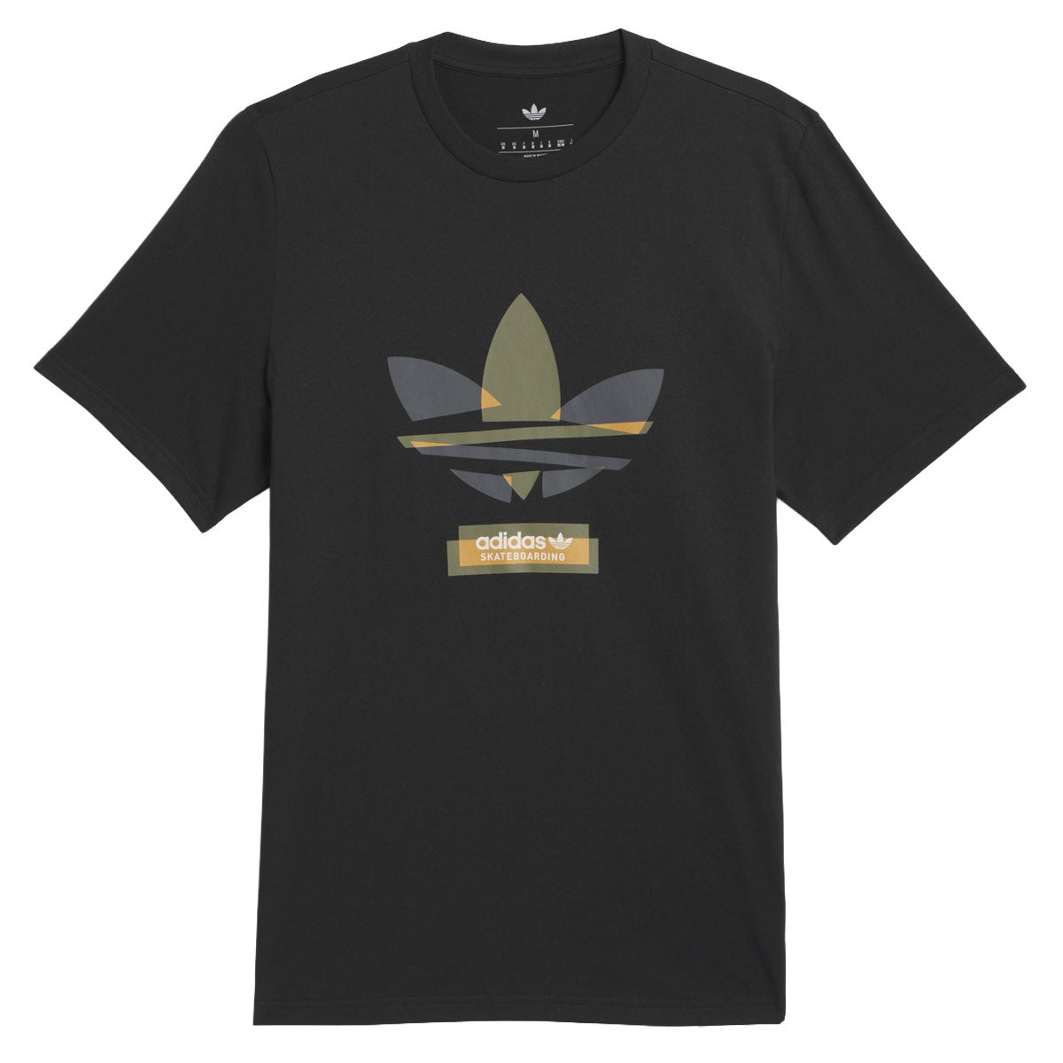 Adidas Skate Trefoil T-Shirt - Black/Olive Strata image 1