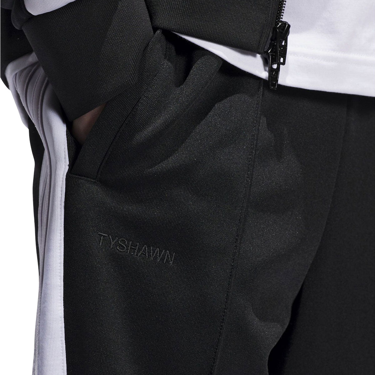 Adidas Tyshawn Track Pants - Black/White/Dash Grey image 3
