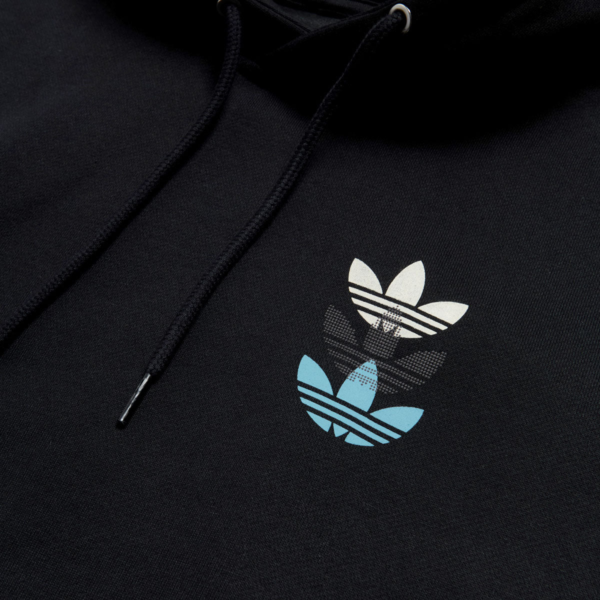 Adidas Triple Trefoil Hoodie - Black/Preloved Blue image 3