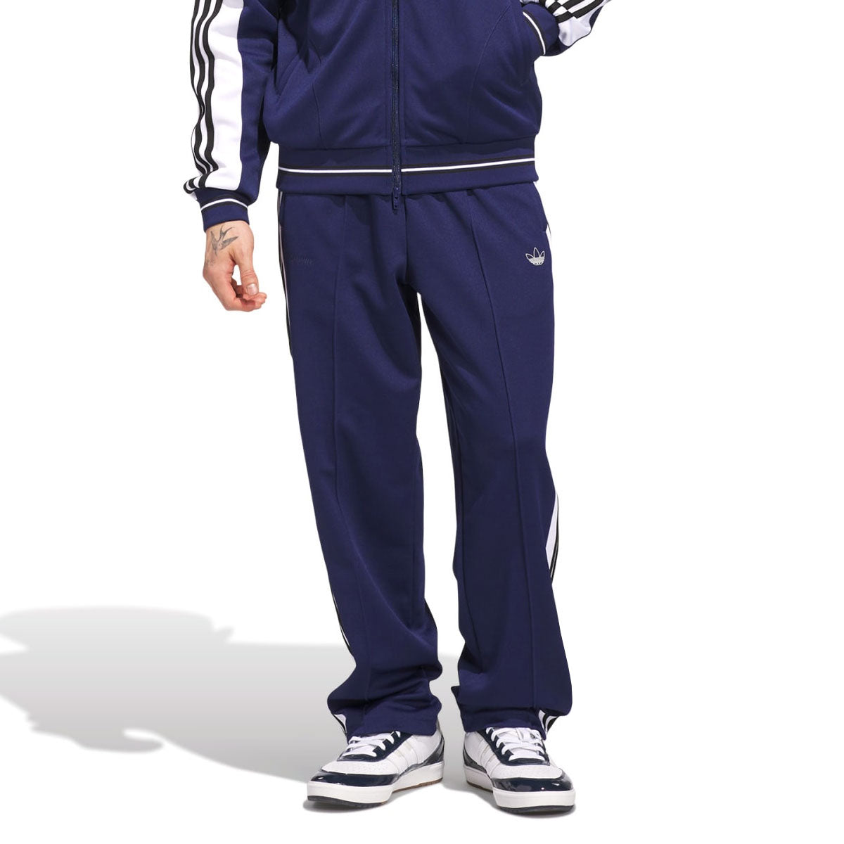 Adidas Tyshawn Track Pants - Dark Blue/White/Black image 3