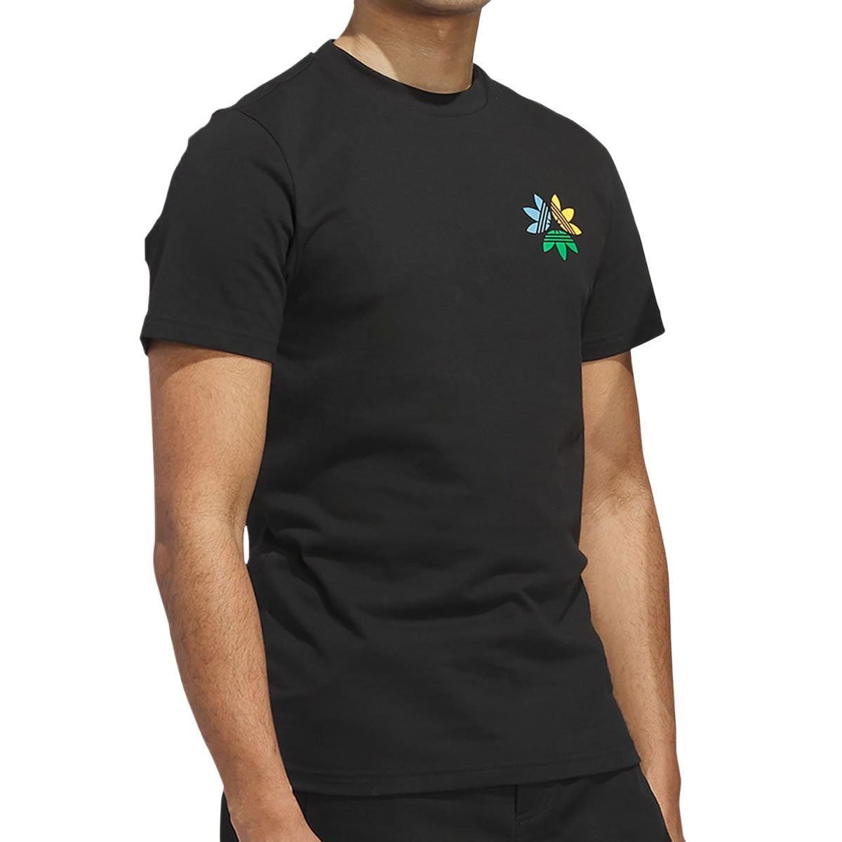Adidas Pinwheel Trefoil T-Shirt - Black/Crew Yellow image 3