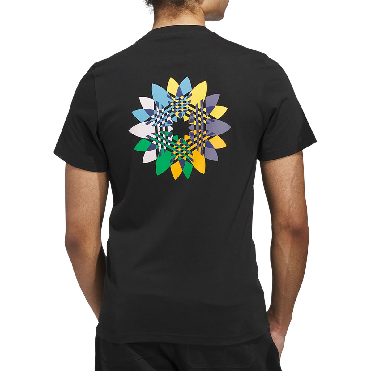 Adidas Pinwheel Trefoil T-Shirt - Black/Crew Yellow image 4