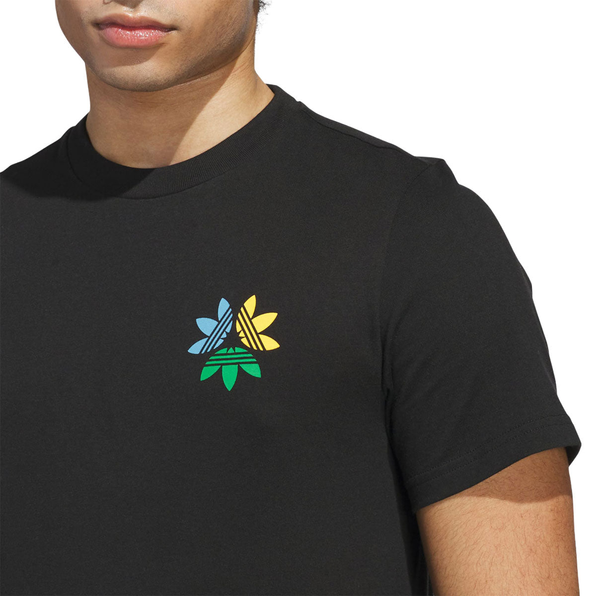 Adidas Pinwheel Trefoil T-Shirt - Black/Crew Yellow image 5