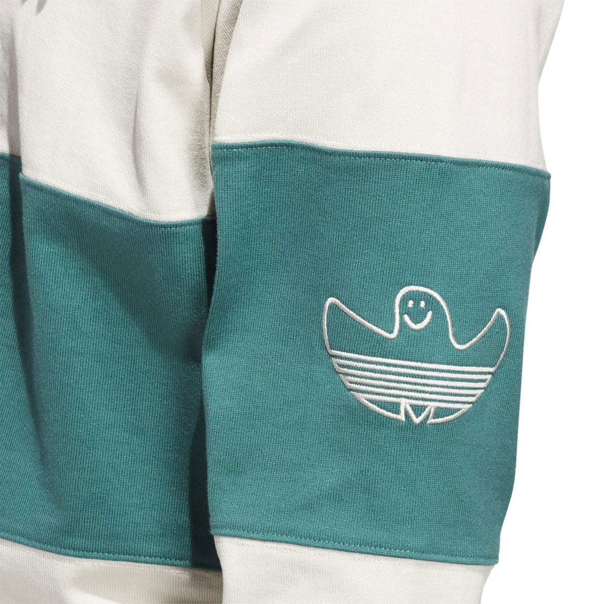 Adidas Shmoofoil Heavyweight Long Sleeve Rugby Shirt - Aluminum/Preloved Violet image 5