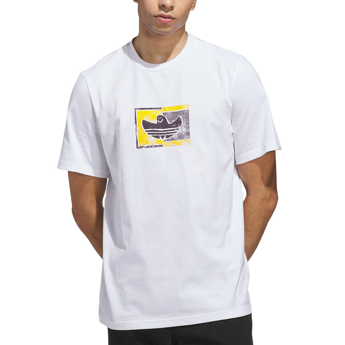 Adidas Shmoohaus T-Shirt - White/Aurora Black image 2