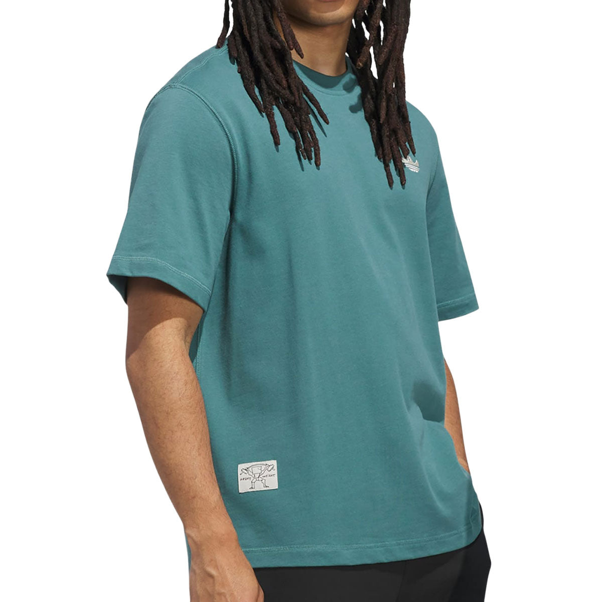 Adidas Shmoofoil Heavyweight T-Shirt - Preloved Teal image 2