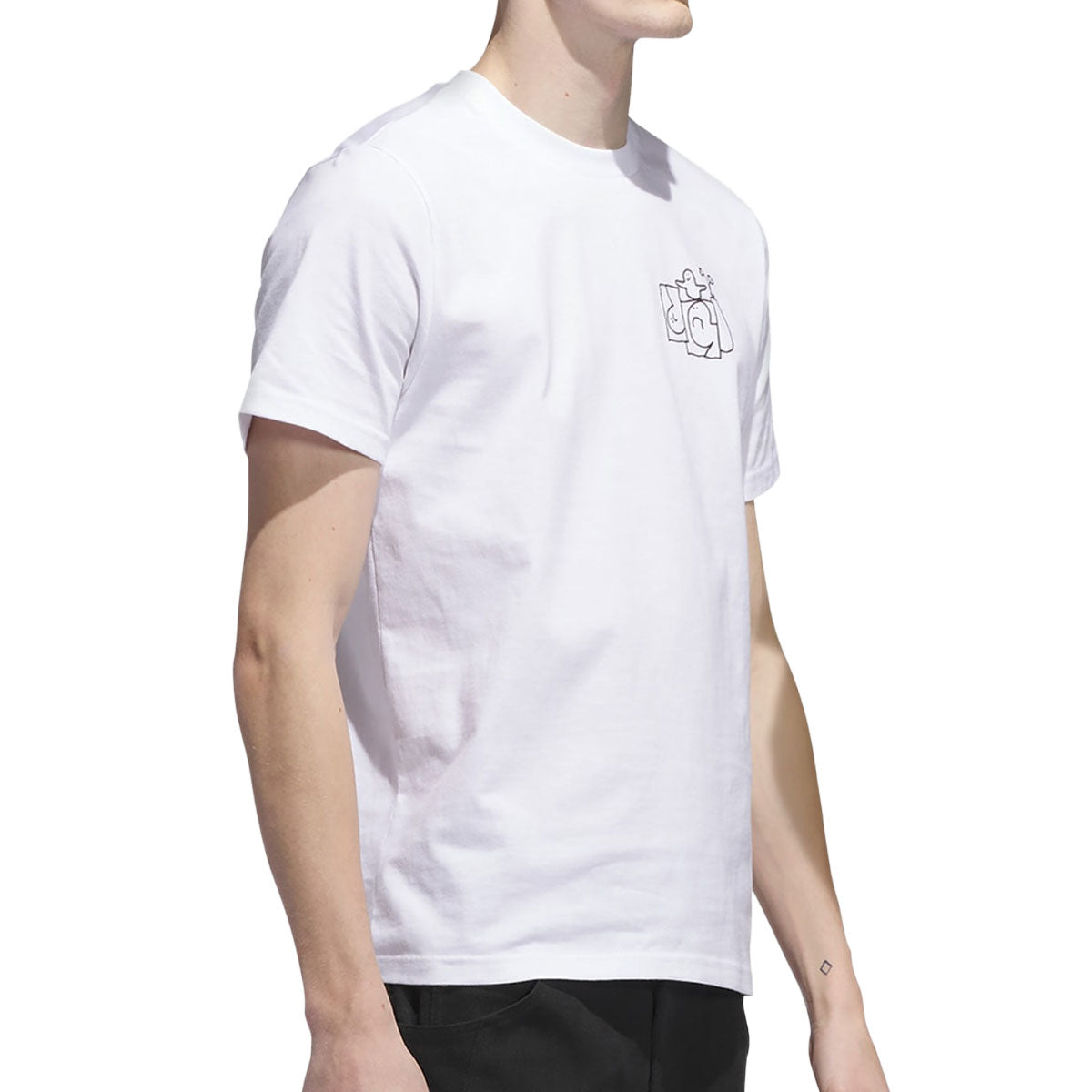 Adidas Shmoofoil Stairs T-Shirt - White/Black image 3