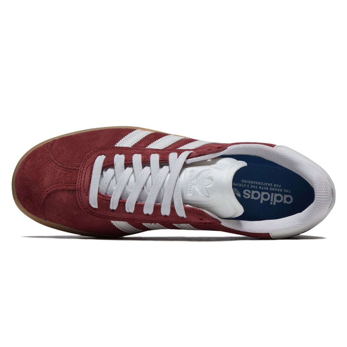 Adidas Gazelle ADV Shoes - Shadow Red/Crystal White/Gold Metallic image 3