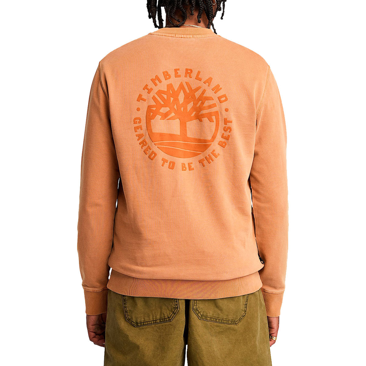 Timberland Garment Dye Back Graphic Crew Neck Sweatshirt - Umber image 2