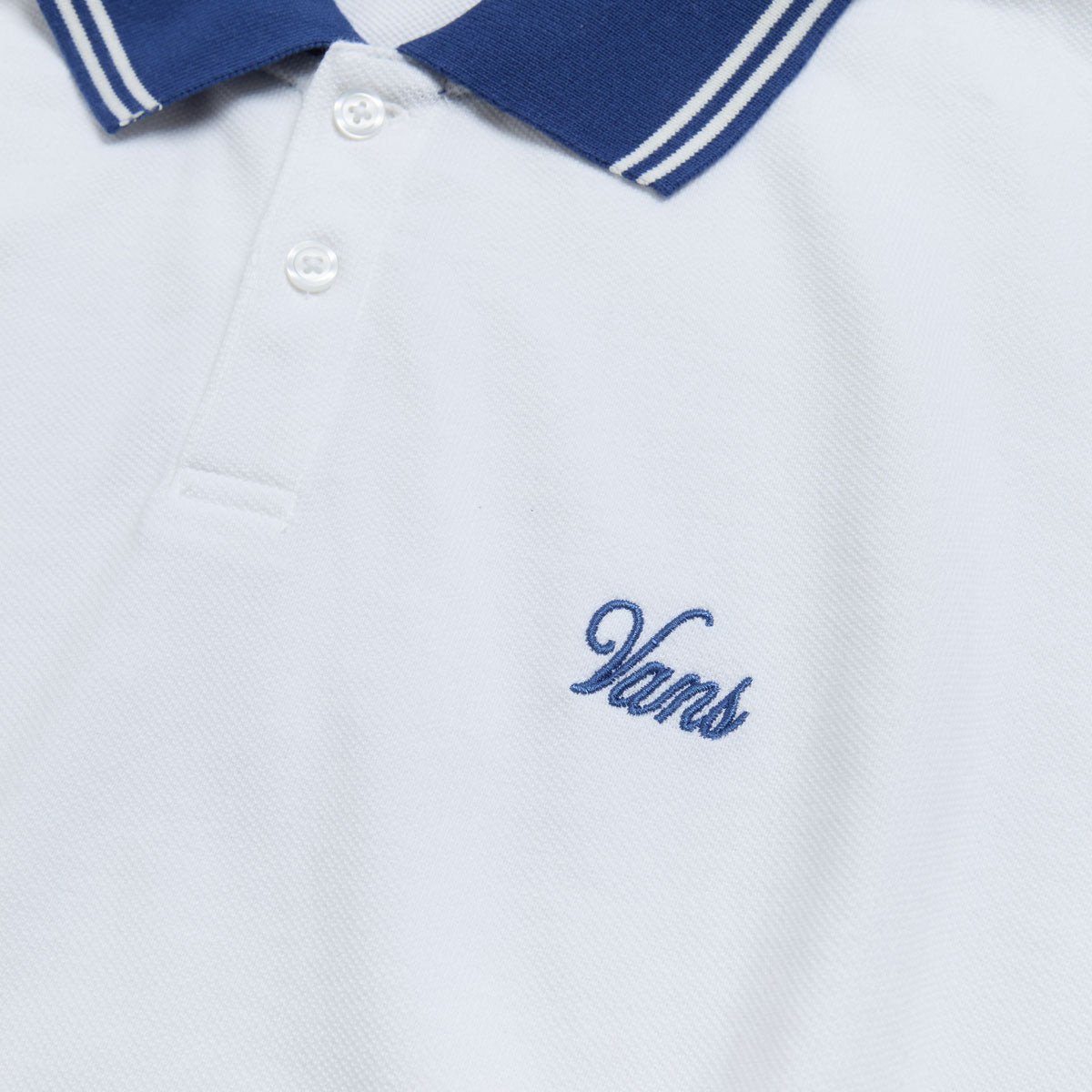 Vans Carson Polo Shirt - White/True Blue image 2