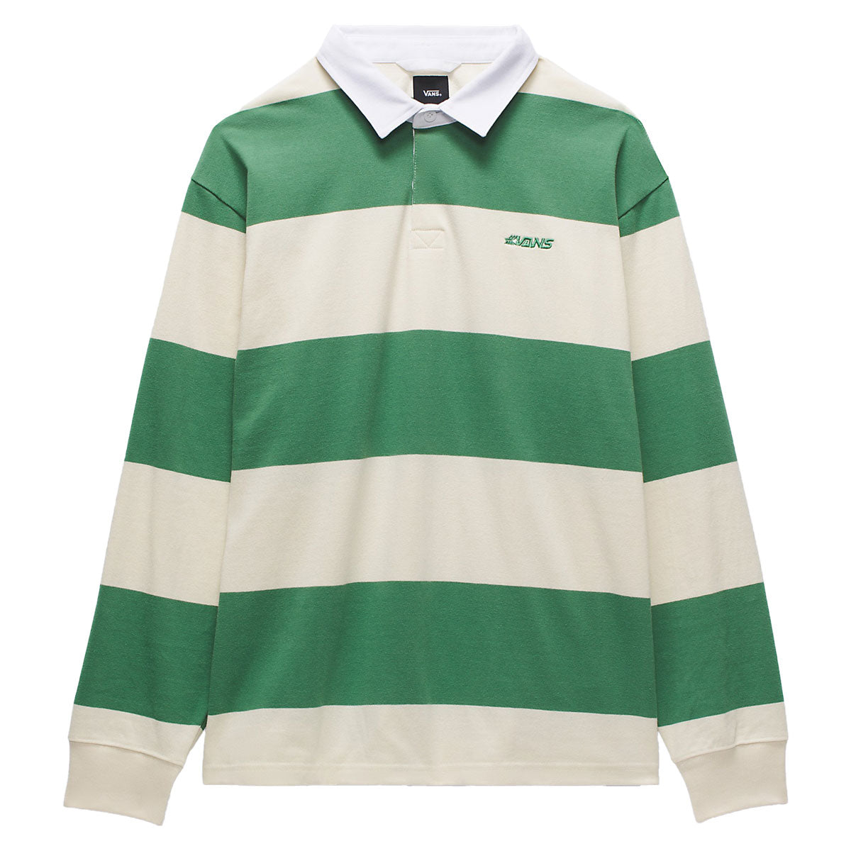 Vans Ward Stripe Rugby Long Sleeve Knit Shirt - Fairway/Lemon Icing image 4