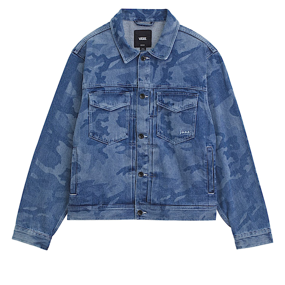 Vans Camo Denim Trucker Jacket - Stonewash Blue image 5
