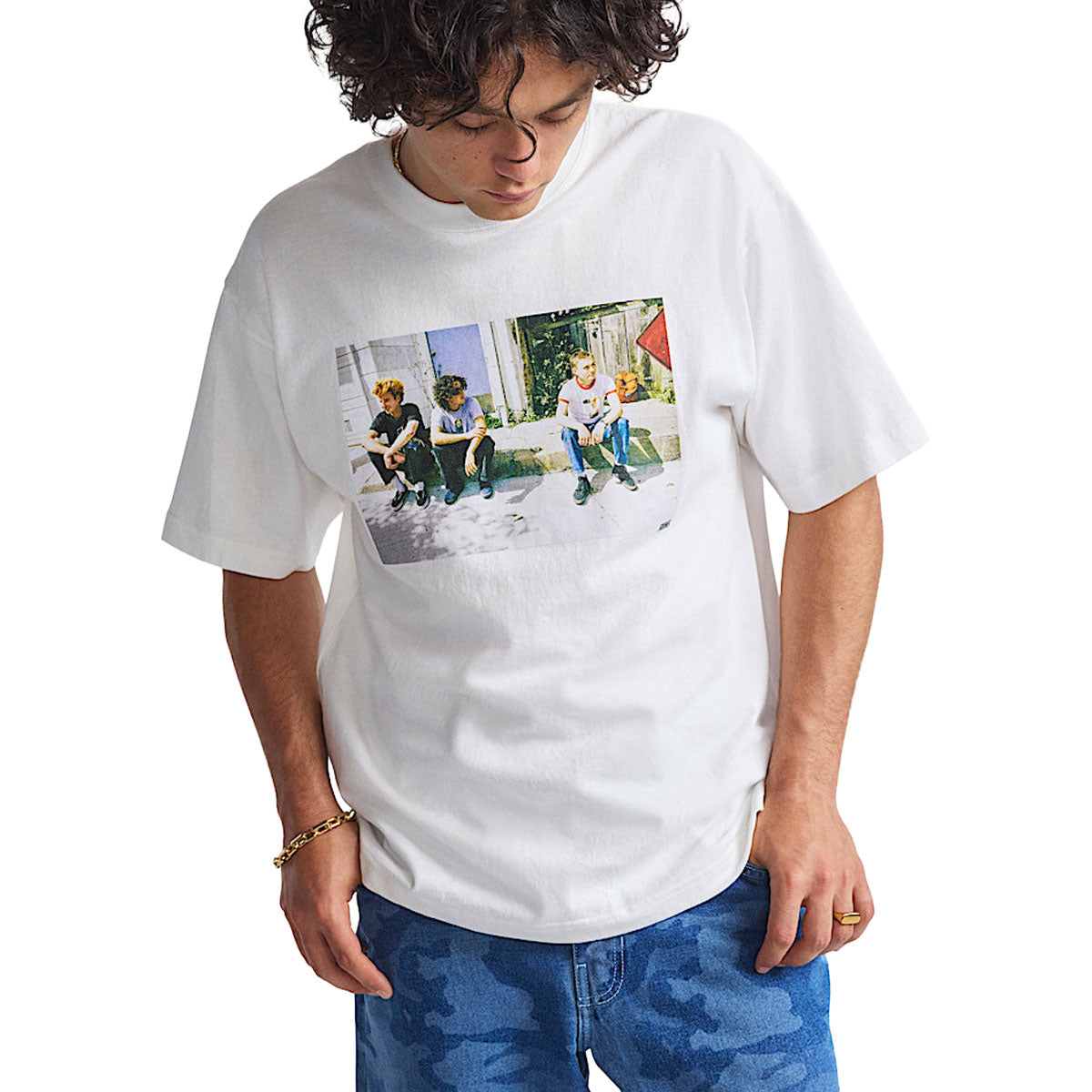Vans Skate x Atiba Haze Curb Crew T-Shirt - White image 2