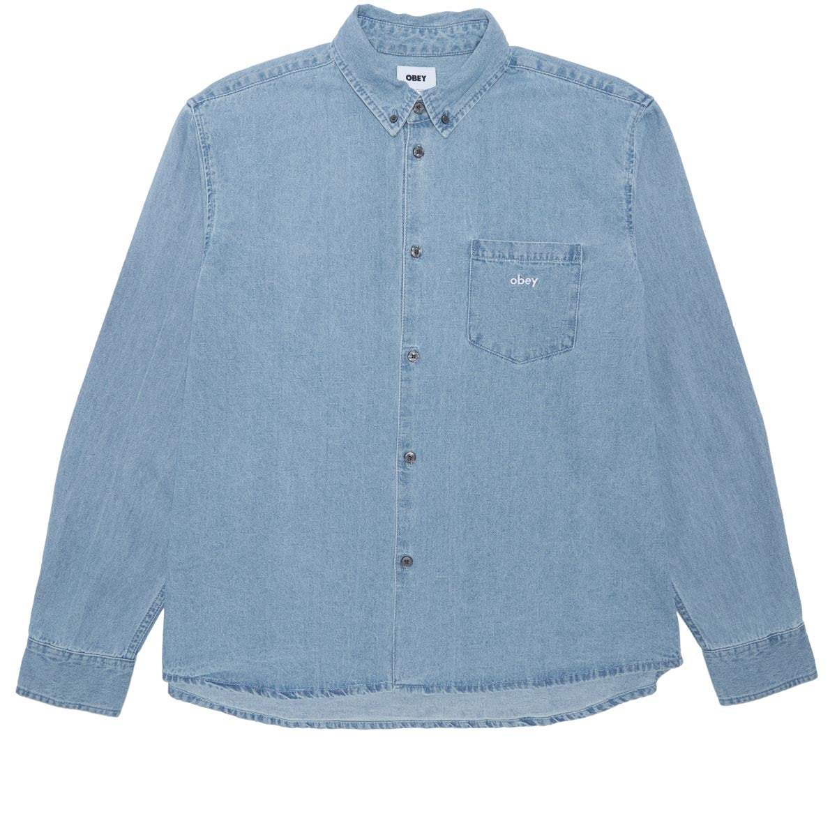 Obey Logan Denim Woven Shirt - Light Indigo image 1