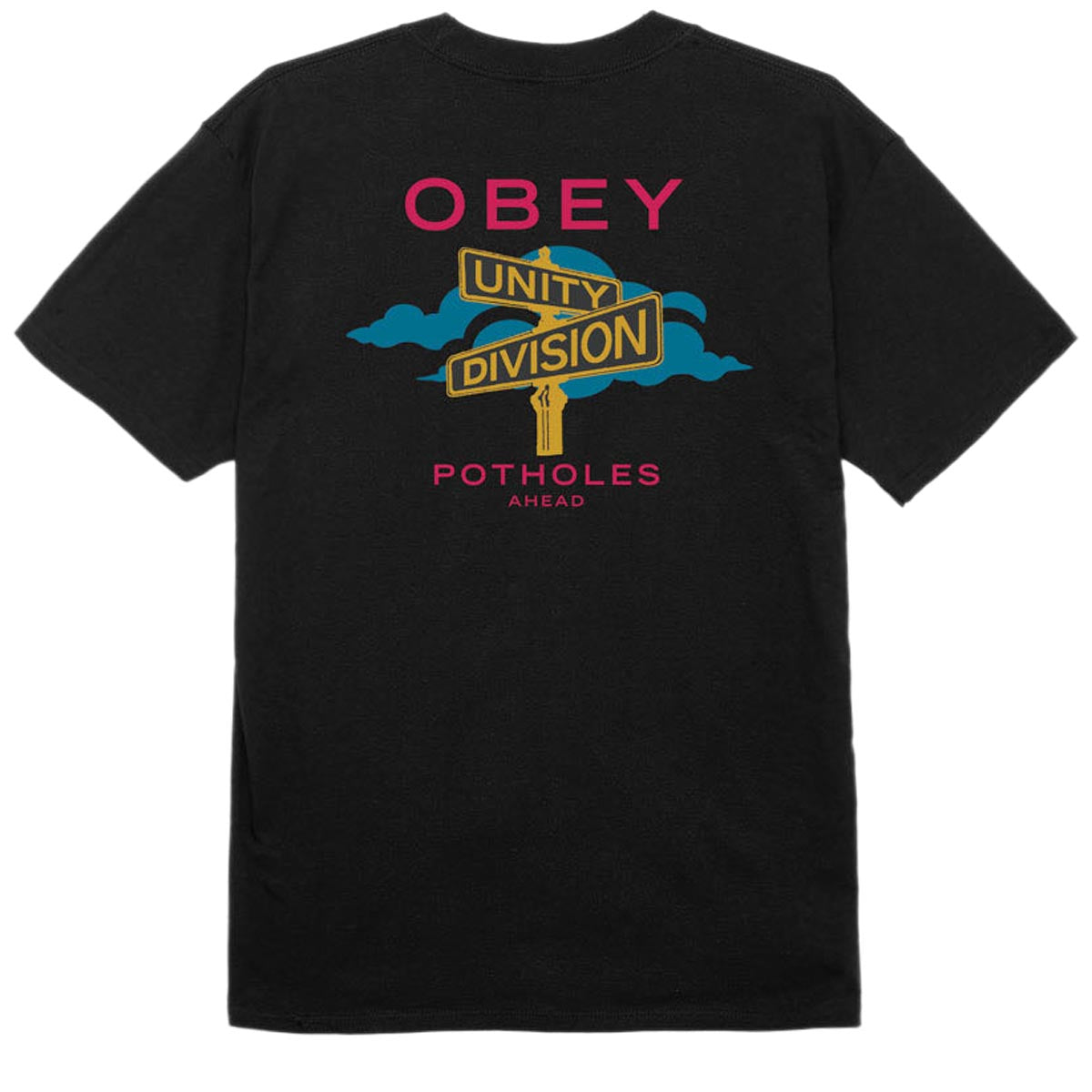 Obey Crossroads T-Shirt - Black image 1