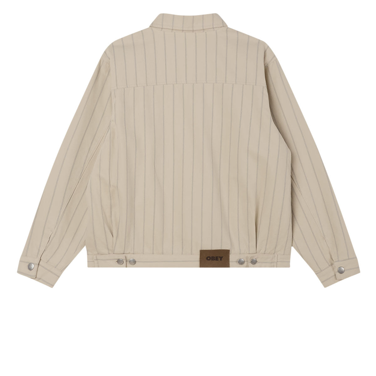 Obey Stripe Zip Up Jacket - Pelican Multi image 2