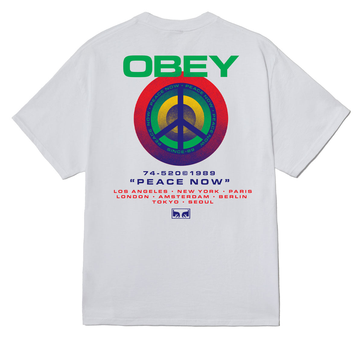 Obey Peace Target T-Shirt - White image 1