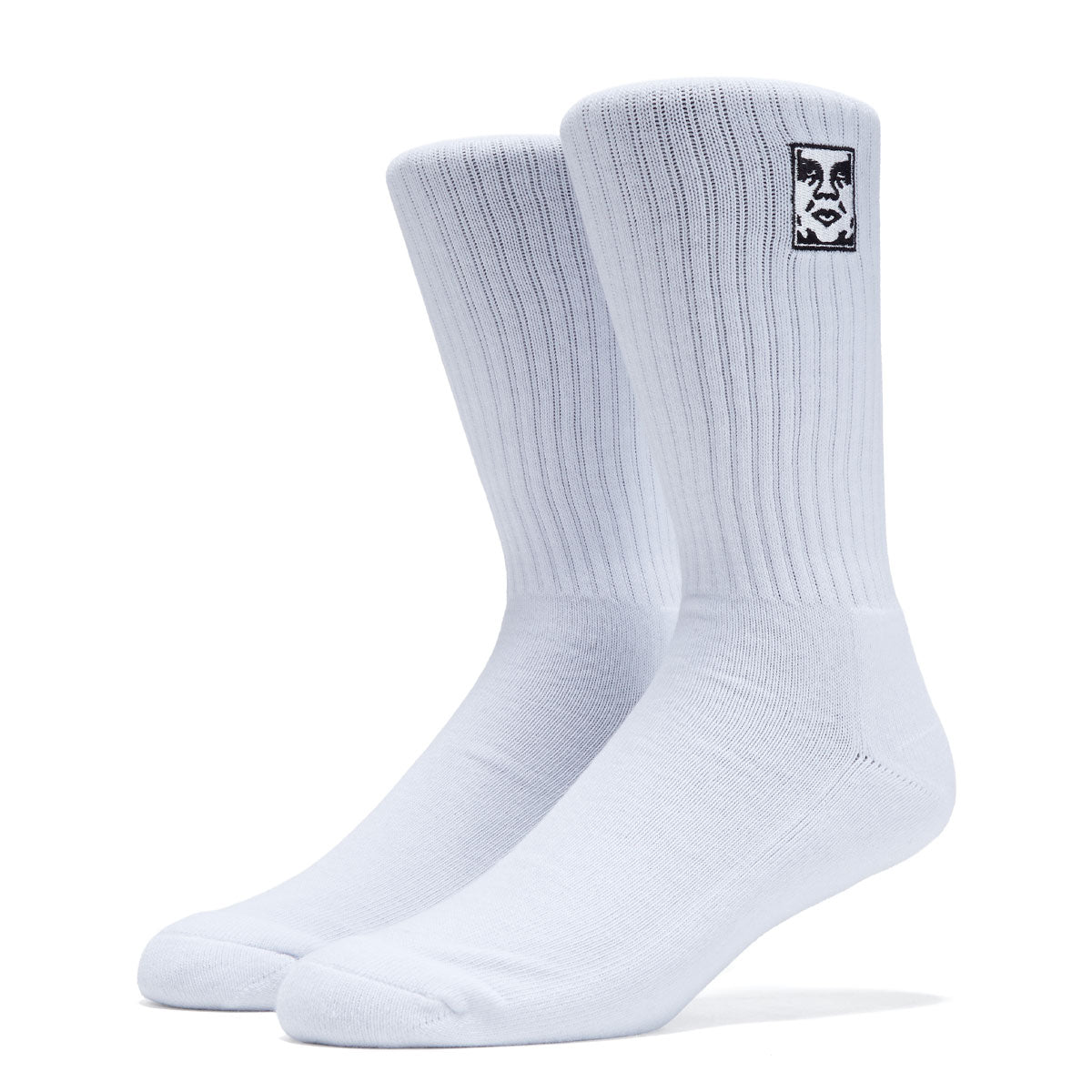 Obey Icon Face Socks - White image 1