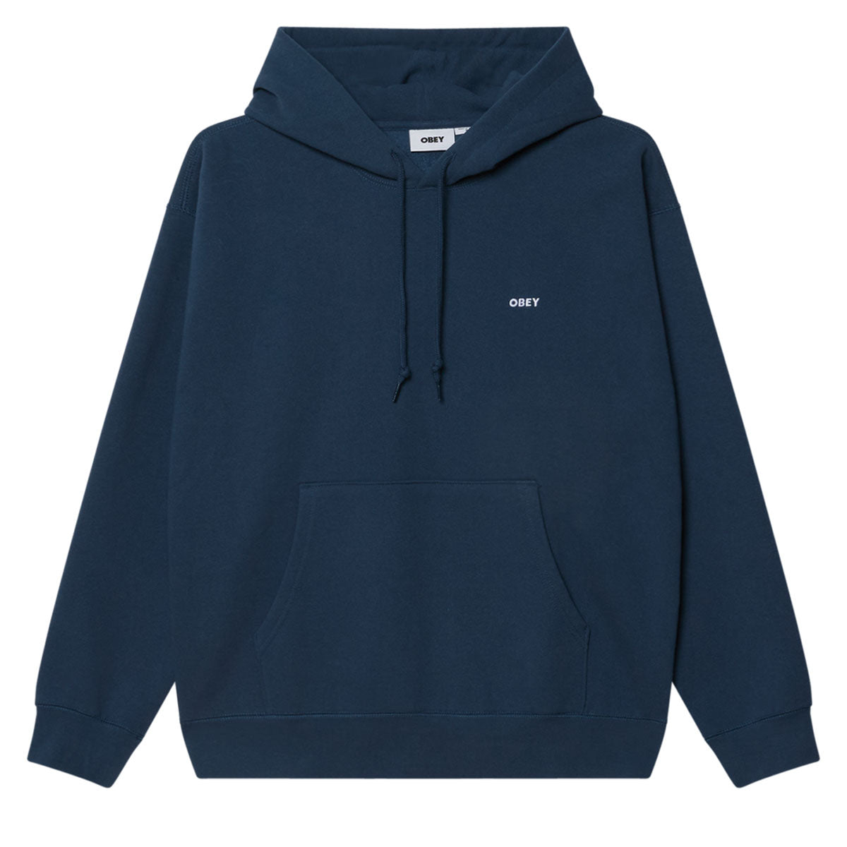 Obey Established Works Bold II Hoodie - Dark Denim image 1