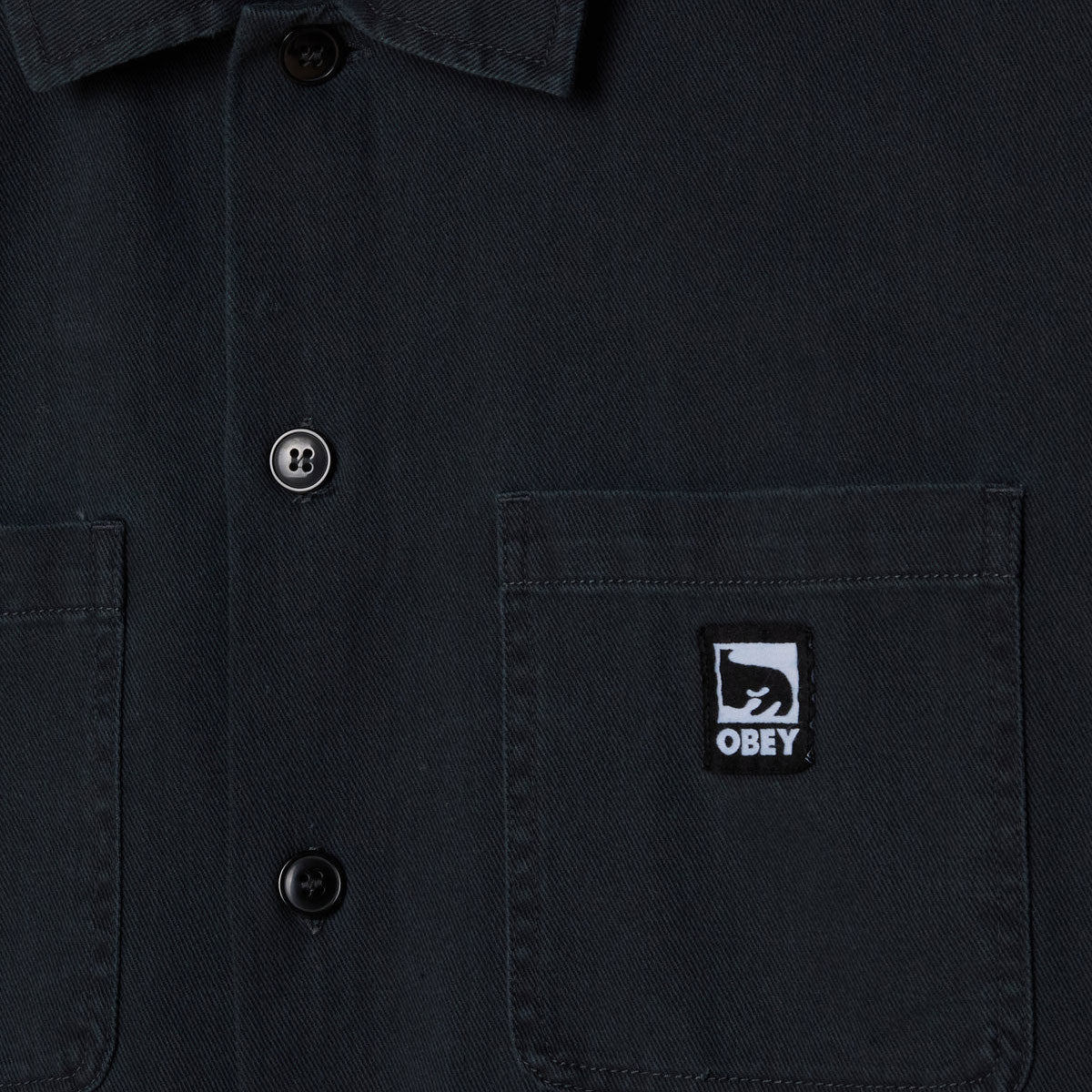 Obey Harvey Shirt Jacket - Black Faded Wash image 3