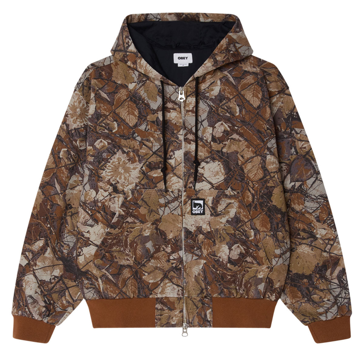Obey Glen Zip Up Jacket - Fence Camo Multi image 1
