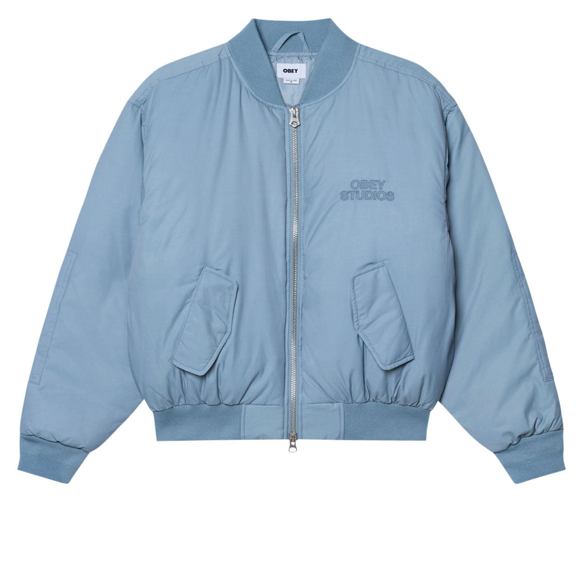 Obey Star Flight Bomber Jacket - Blue Grey image 1