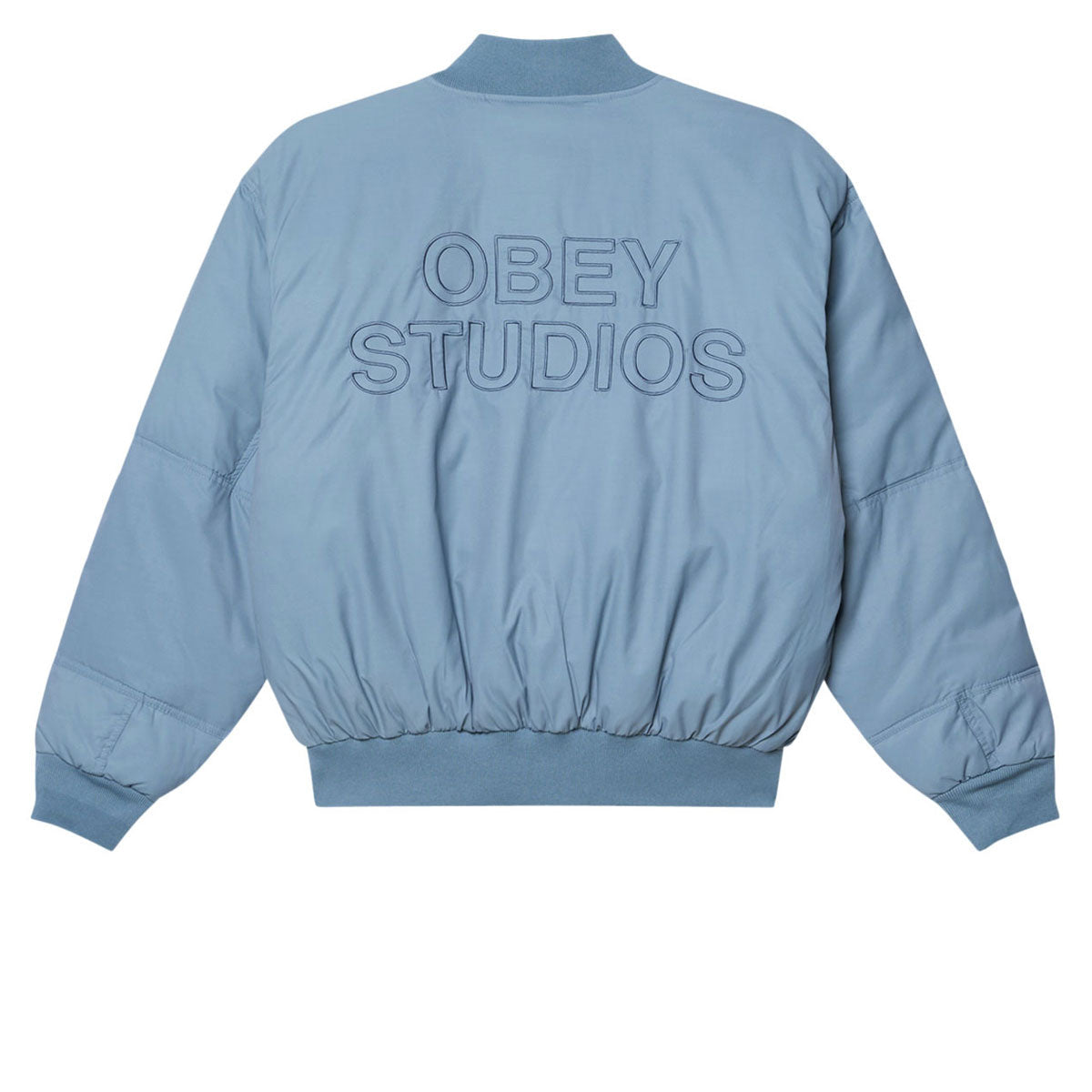 Obey Star Flight Bomber Jacket - Blue Grey image 2