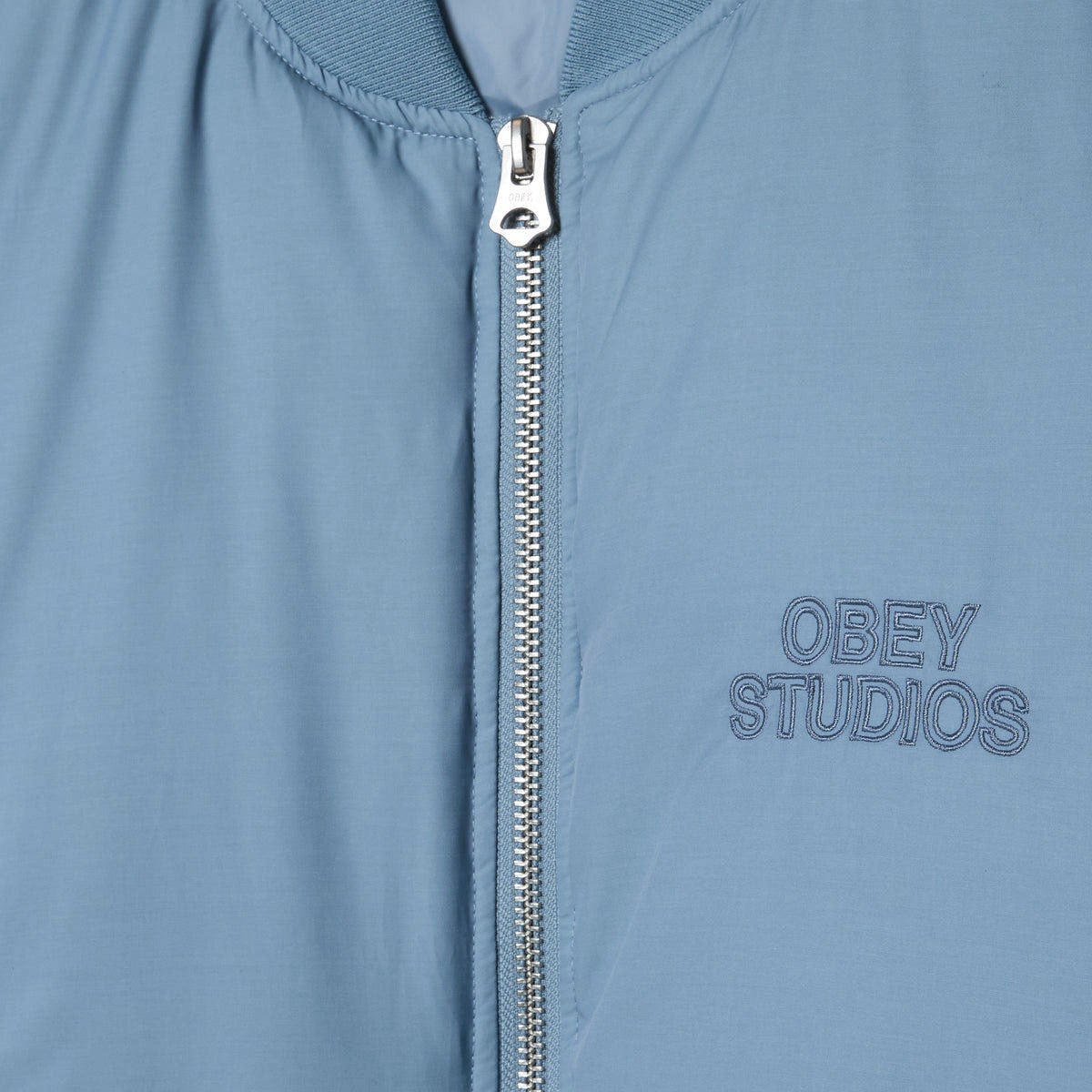 Obey Star Flight Bomber Jacket - Blue Grey image 3