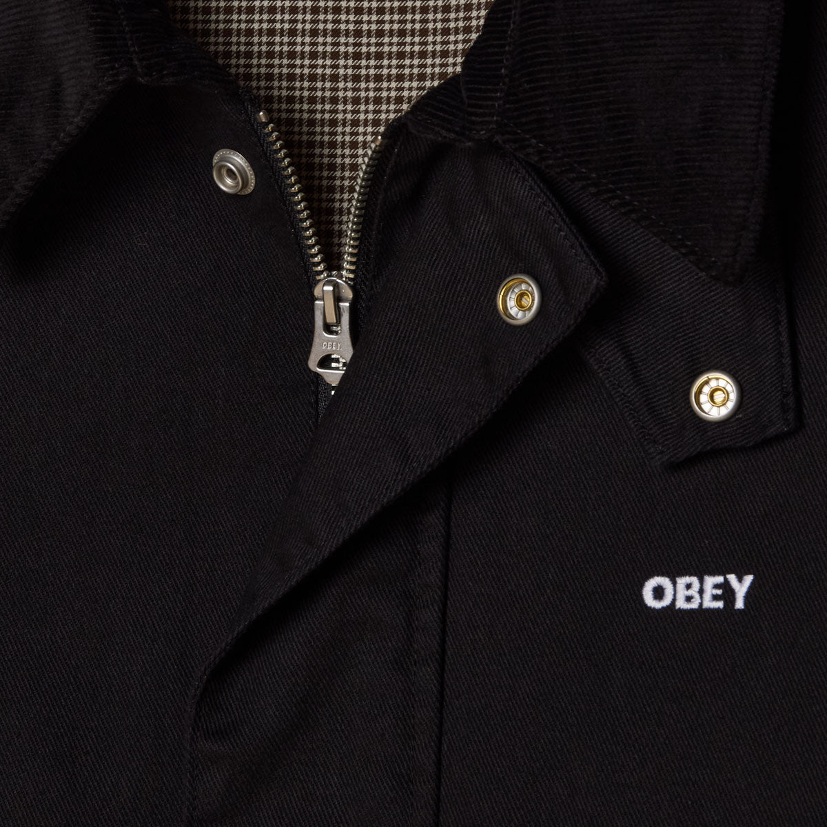 Obey Caden Work Jacket - Black Faded Wash image 3