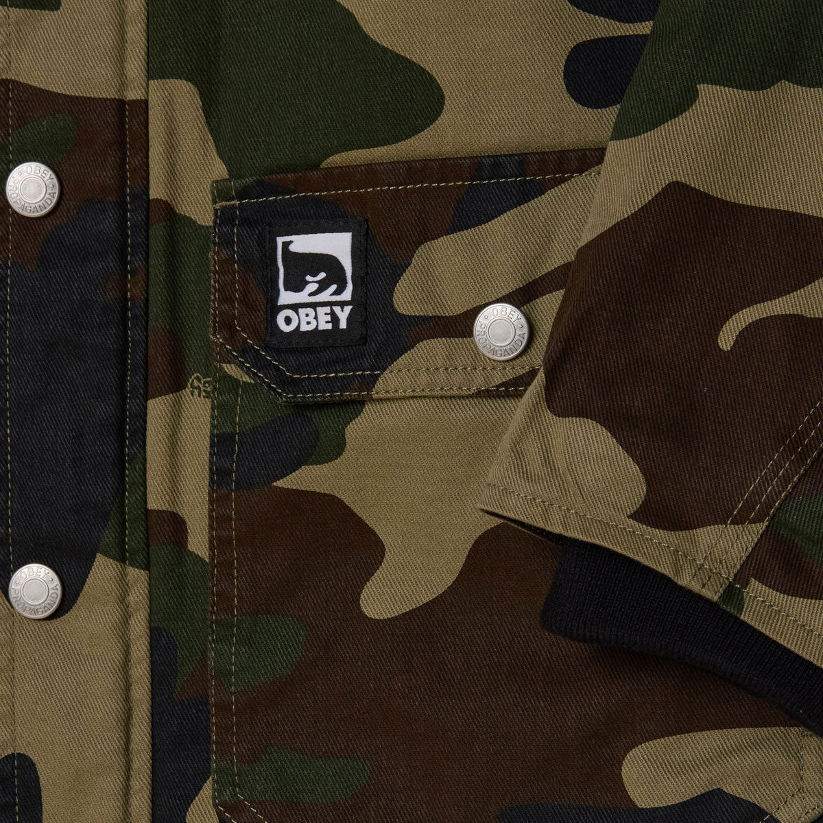 Obey Norton Barn Jacket - Woodland Camo image 4