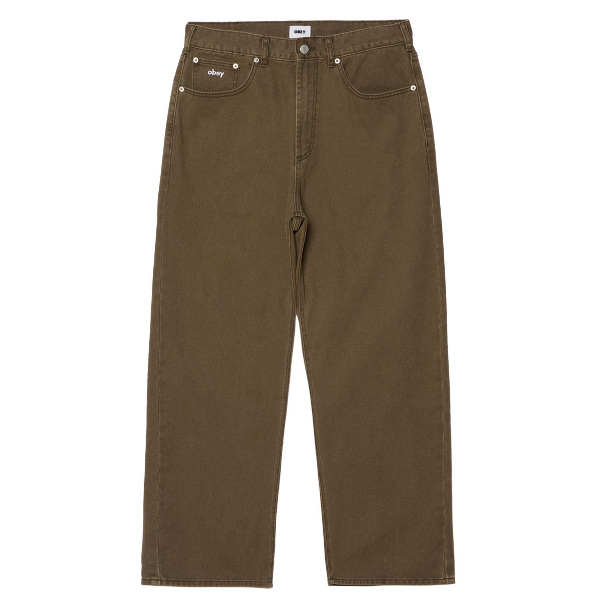 Obey Bigwig Baggy Denim Jeans - Wren Faded Wash image 1